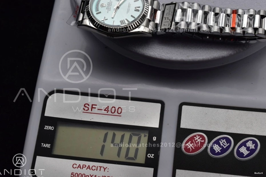 Light Steel vr3255 (Gain SS V5 Best 685 DayDate QF Bracelet Dial President Blue Roman 36 Edition Weight) 904L SunProtective on 0705